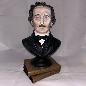 Halloween 2023 Decor ashland Edgar Allan Poe bust Gothic dark romance decor